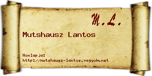 Mutshausz Lantos névjegykártya